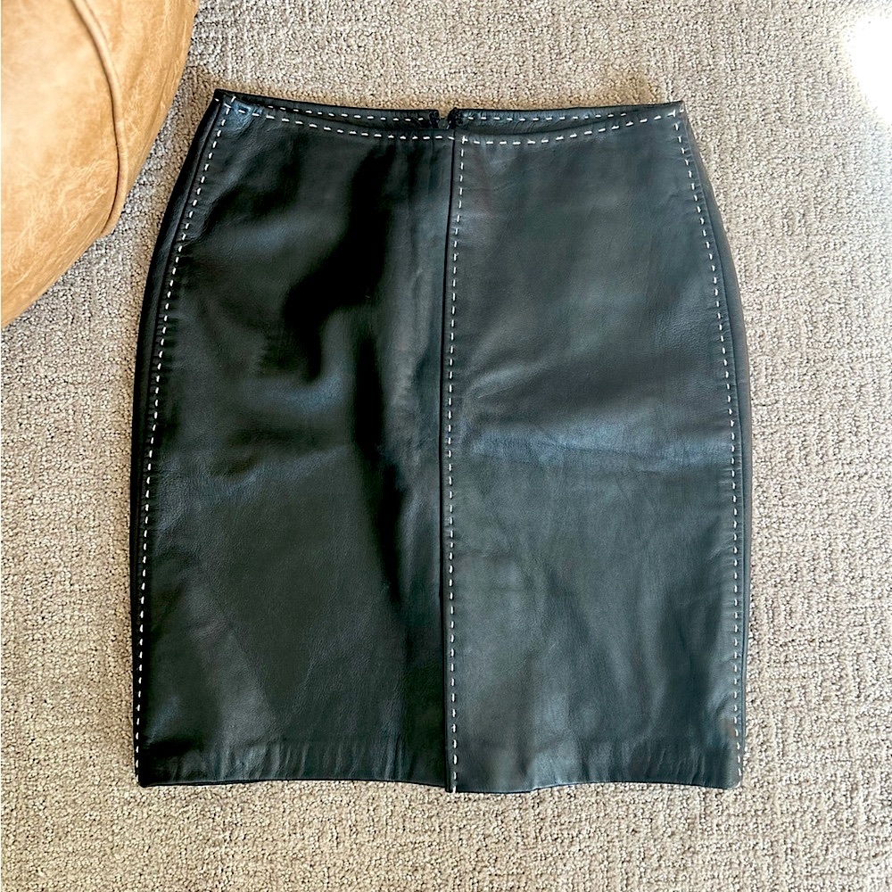 INC / Pencil / Genuine Leather Skirt / 4P